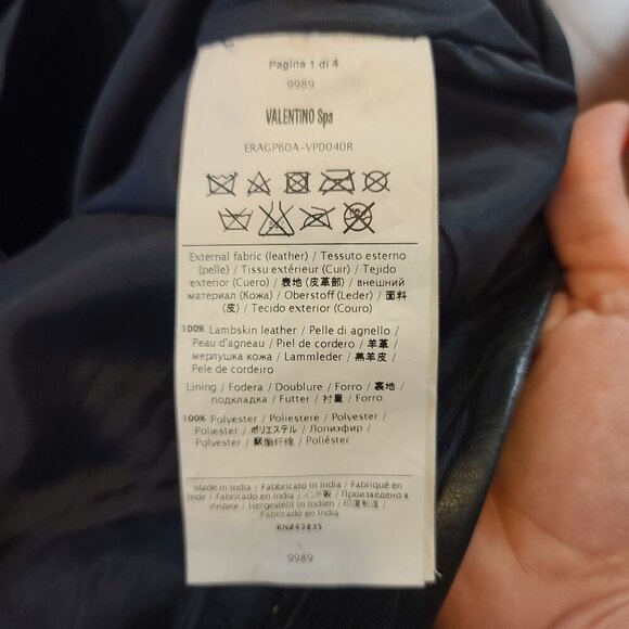 Red Valentino Lambskin Leather Black Mini Skirt Scalloped Hem‎ Eyelet Detail 38 - Picture 11 of 14